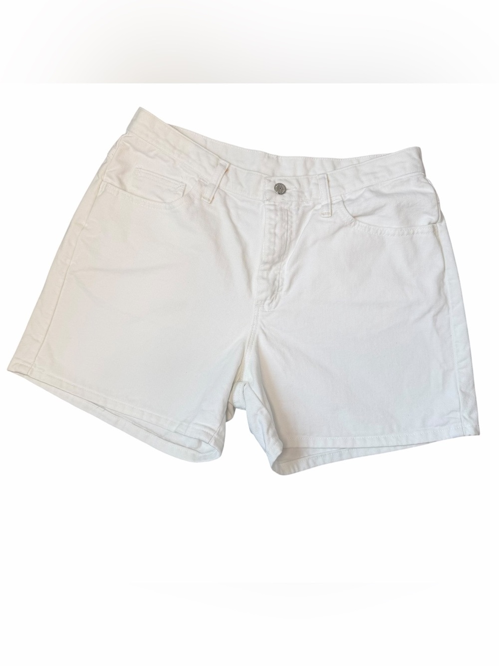 Vintage Lee Riders Women's SZ 14 White Denim Shorts 1990s Y2K Mom Streetwear